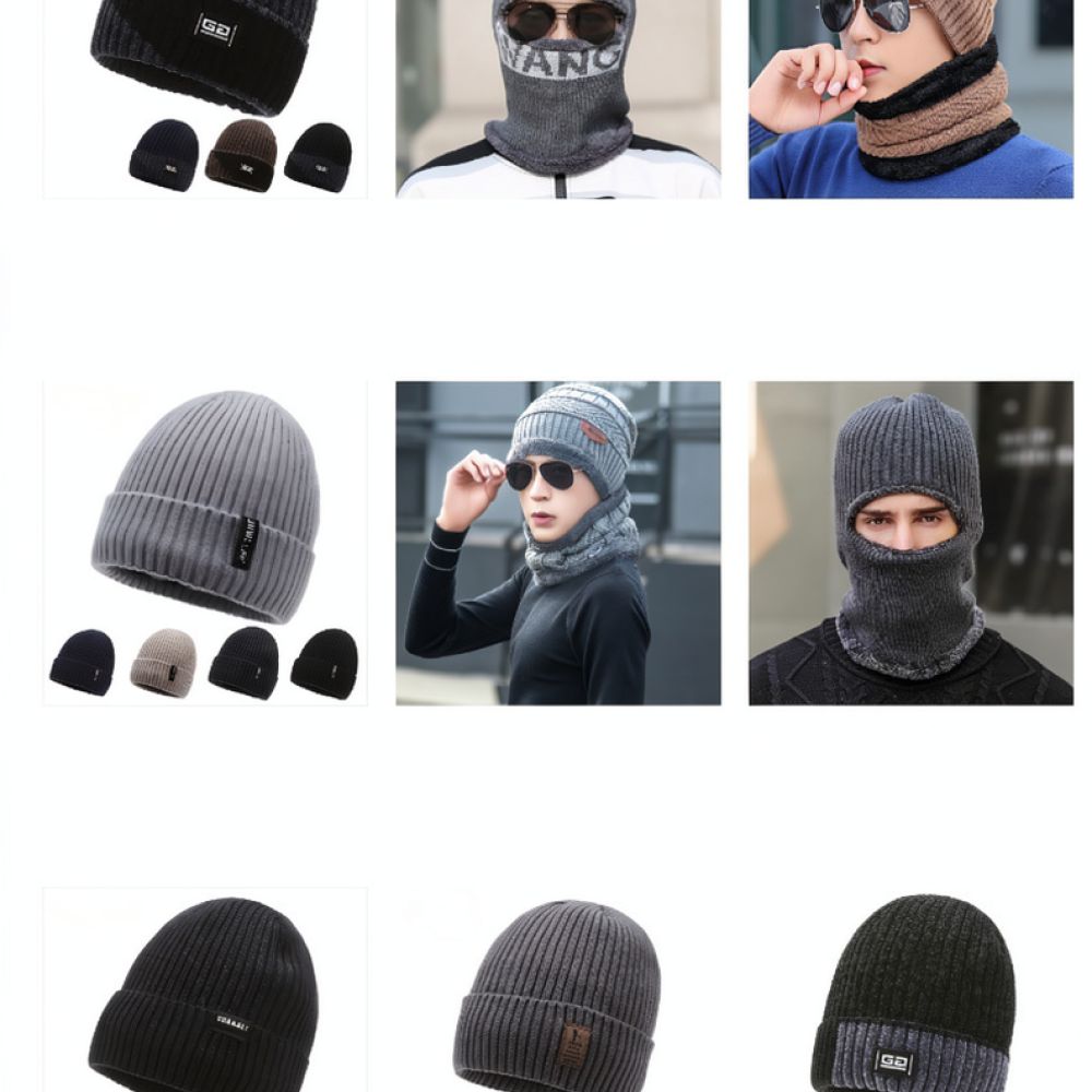 Cycling Gear To Keep You Warm - หมวกบีนนี่ถักบุขนแกะอุ่น หมวกกันหนาวหนาพิเศษ ใส่ได้ทั้งชายและหญิง สไตล์ลำลอง สำหรับกิจกรรมกลางแจ้ง กันลม