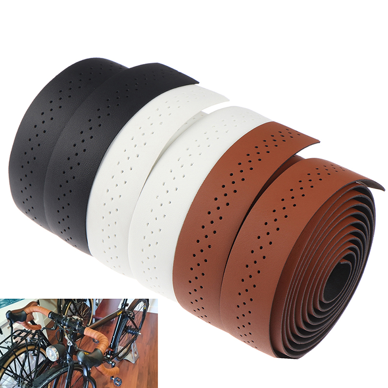 Bike Handlebar Tape - เทปพันมือจับจักรยาน, เข็มขัดหนัง PU แบบมีรูระบายอากาศได้ดีนุ่ม