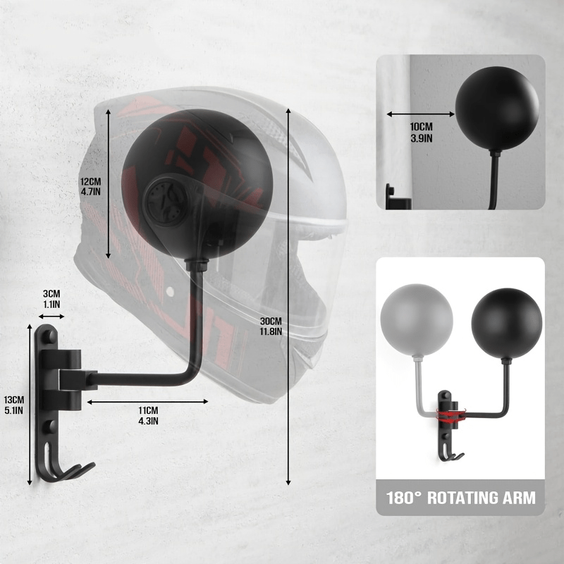 180 °   ที่แขวนหมวกจักรยานแบบต - Cycling Gear Wall Mount บทวิจารณ์และราคา