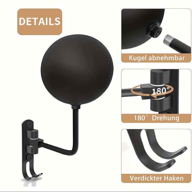 180 °   ที่แขวนหมวกกันน็อคมอเต - Cycling Gear Wall Mount บทวิจารณ์และราคา